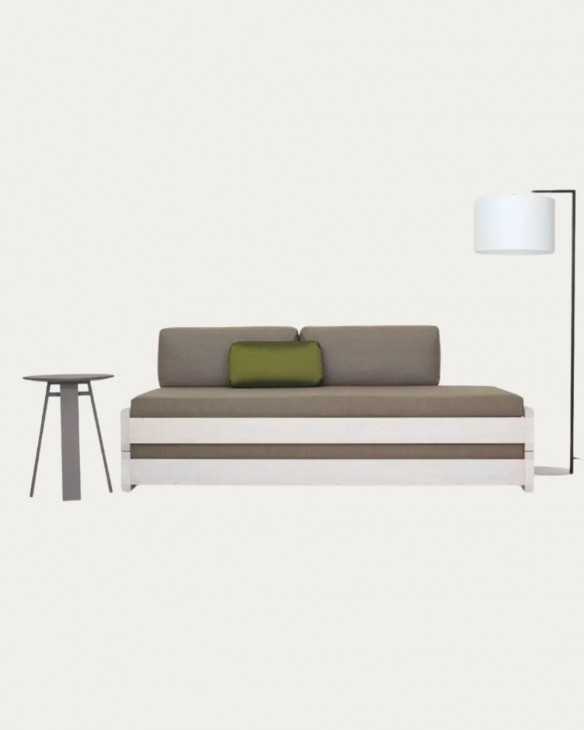 Cama Dubai terminado blanco brillo