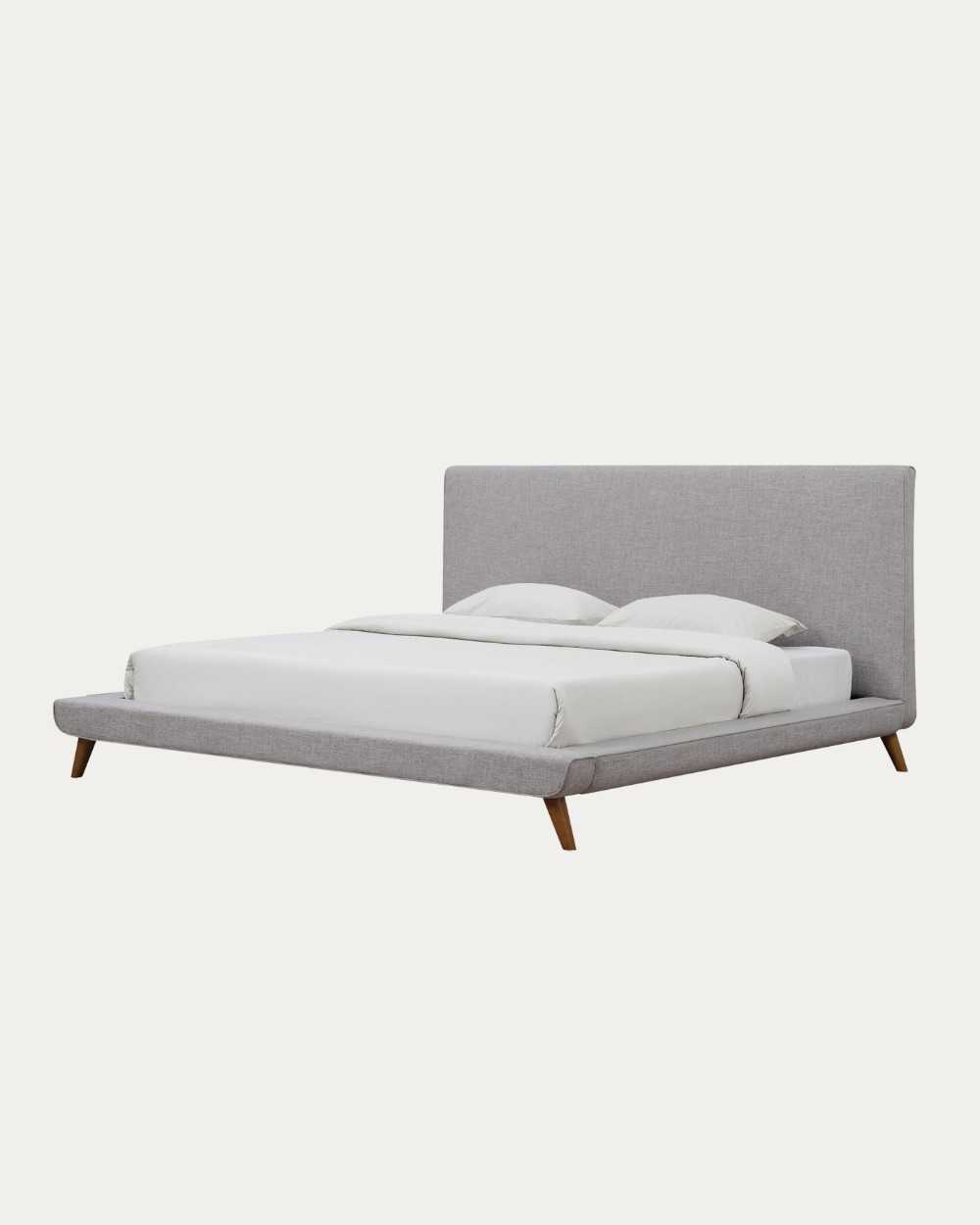 Cama tapizada color gris