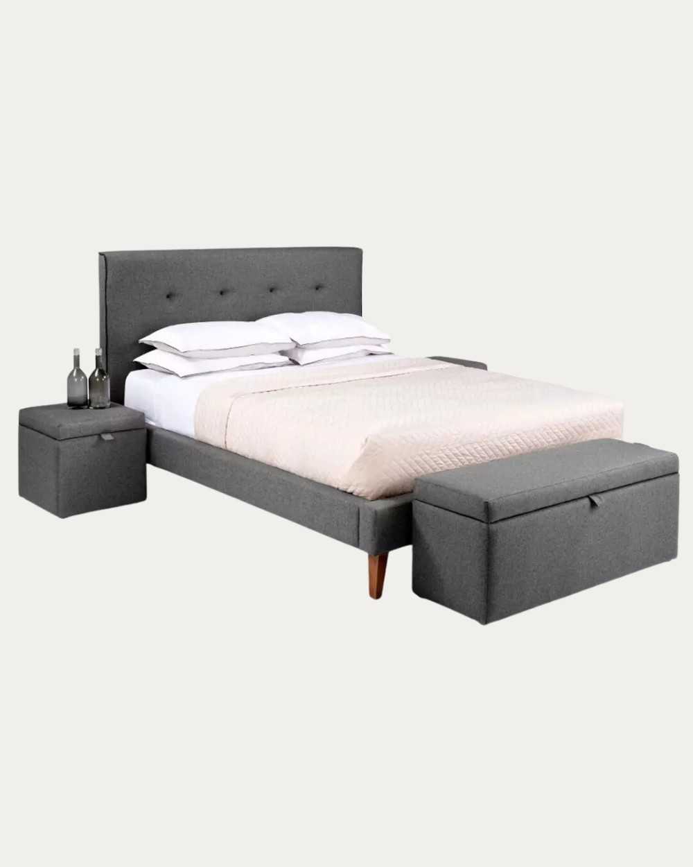 Cama tapizada modelo Boston