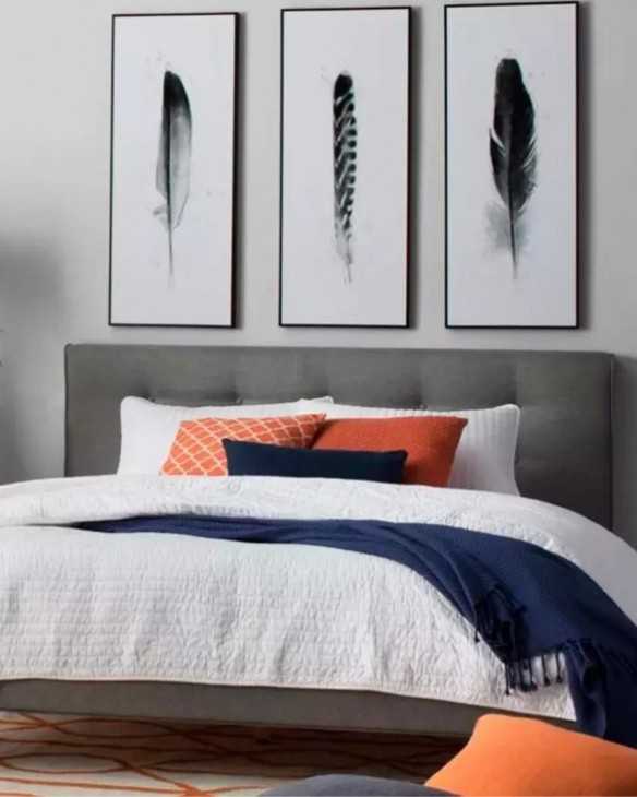 Cama madera tapizada