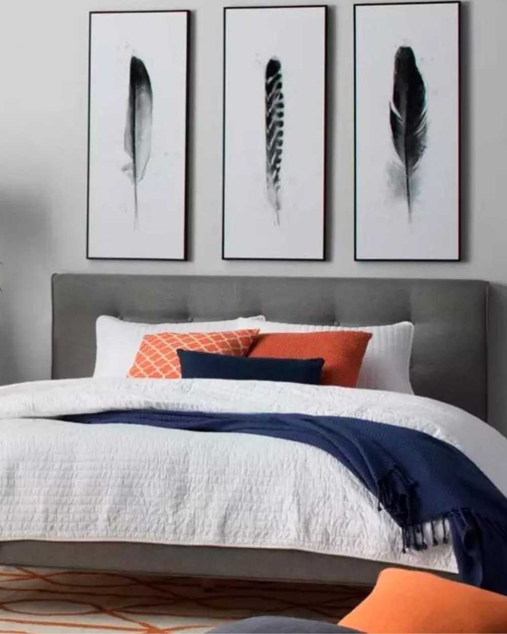 Cama madera tapizada