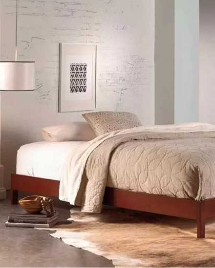 base cama doble con cama o cajon bajo de madera individual