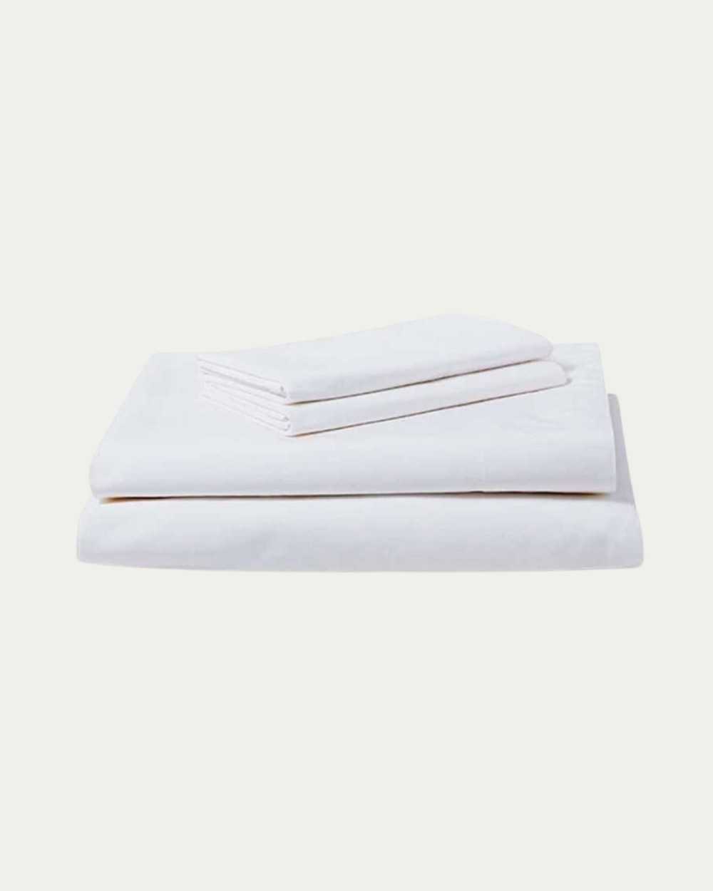 Sábanas blancas tipo hoteleras fabricadas con tela percal 300 hilos 100% algodón