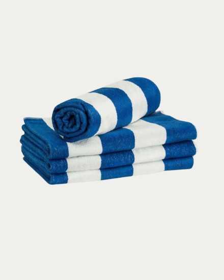 Toallas para alberca rayas azul y blanco 2