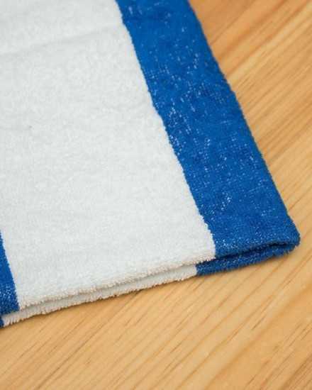 Toallas para alberca rayas azul y blanco