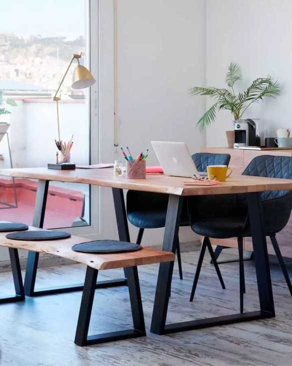 Banca Málaga de parota y herrería