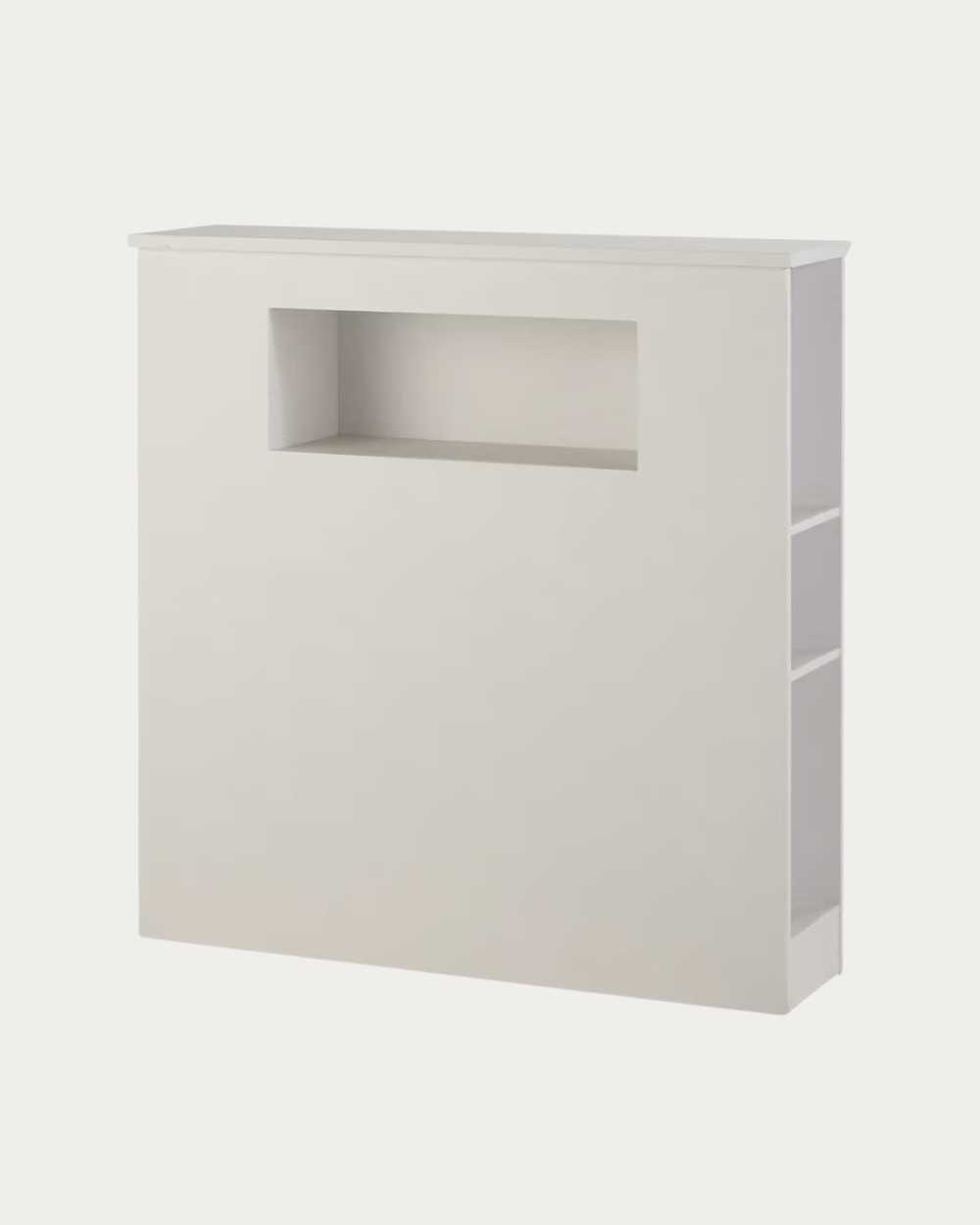 Cabecera de madera tipo librero color blanco