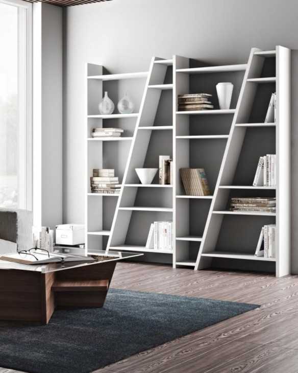 Librero de madera modelo Luton modular