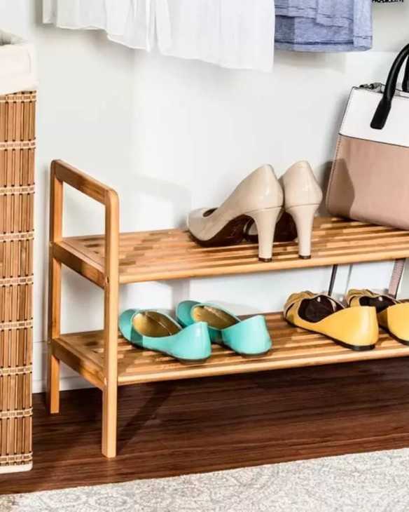 Rack para 8 zapatos de madera modelo Gandía