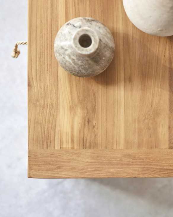 Mesa de noche madera teca